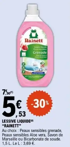 E.Leclerc Rainett Lessive liquide offre