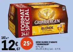 E.Leclerc GRIMBERGEN BIÈRE BLONDE D'ABBAYE offre