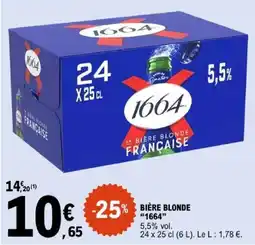 E.Leclerc 1664 BIÈRE BLONDE offre