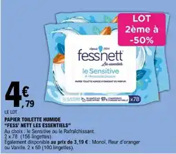 E.Leclerc fessnett PAPIER TOILETTE HUMIDE offre