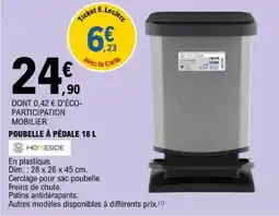 E.Leclerc HOMESIDE Poubelle à pédale offre