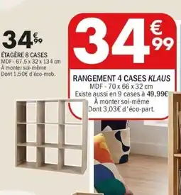 La Foir'Fouille KLAUS Rangement 4 cases offre