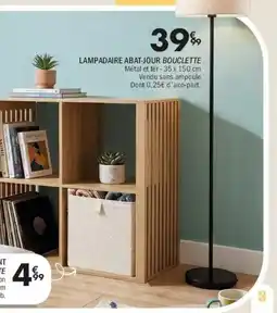 La Foir'Fouille Lampadaire abat-jour bouclette offre
