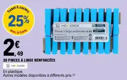 E.Leclerc HOMESIDE Pinces à linge renforcées offre