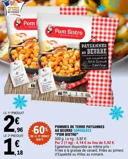 E.Leclerc Pom Bistro Pommes de terre paysannes au beurre offre