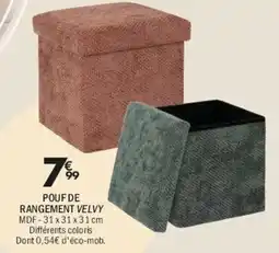 La Foir'Fouille POUF DE RANGEMENT VELVY offre