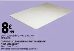 E.Leclerc GUY LEVASSEUR Tapis de salle de bain diatomite absorbant offre