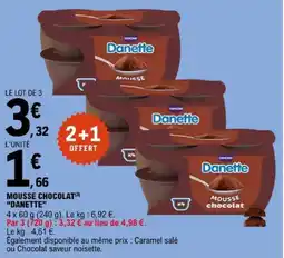 E.Leclerc Danette Mousse chocolat offre