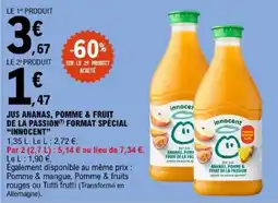 E.Leclerc innocent Jus Ananas, Pomme & Fruit de la Passion offre