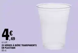E.Leclerc VERRES À BIÈRE TRANSPARENTS offre