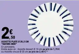 E.Leclerc RAYONS MER Assiette plate offre