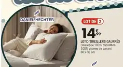 La Foir'Fouille Daniel hechter lot d'oreillers gaufrés offre