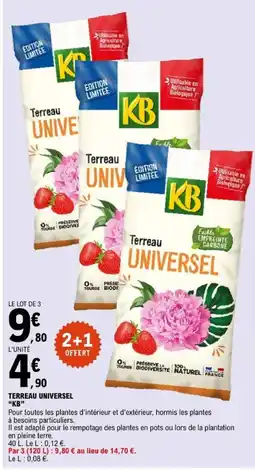 E.Leclerc KB Terreau Universel offre