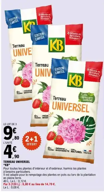 E.Leclerc KB Terreau Universel offre