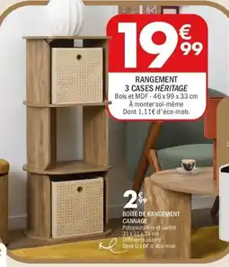 La Foir'Fouille RANGEMENT 3 CASES HÉRITAGE offre