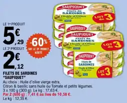 E.Leclerc SAUPIQUET Filets de Sardines offre