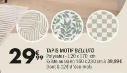 La Foir'Fouille Tapis motif belluto offre