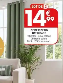 La Foir'Fouille Lot de rideaux occultant offre