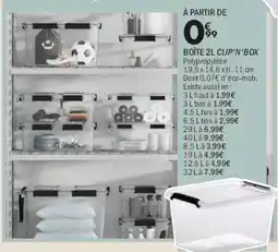 La Foir'Fouille CLIP'N'BOX BOÎTE 2L offre