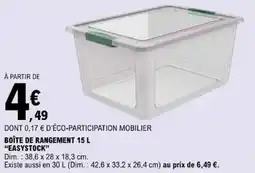 E.Leclerc EASYSTOCK BOÎTE DE RANGEMENT offre