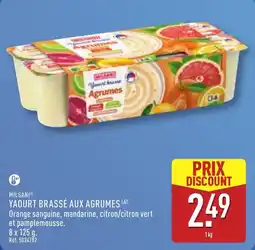 ALDI MILSANI YAOURT BRASSÉ AUX AGRUMES offre