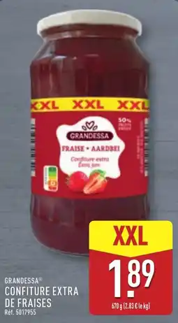 ALDI GRANDESSA CONFITURE EXTRA DE FRAISES offre