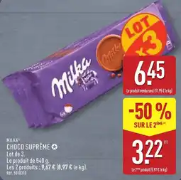 ALDI Milka CHOCO SUPRÊME offre