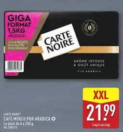 ALDI CARTE NOIRE CAFÉ MOULU PUR ARABICA offre