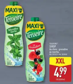 ALDI Teisseire SIROP offre