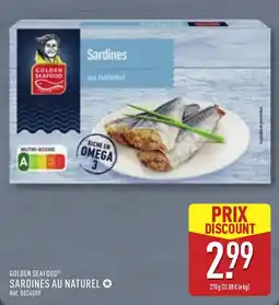 ALDI GOLDEN SEAFOOD SARDINES AU NATUREL offre
