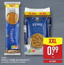 ALDI CUCINA FUSILLI, PENNE OU SPAGHETTI offre