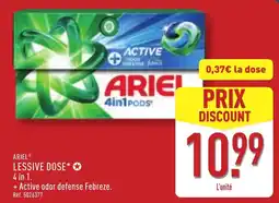 ALDI ARIEL LESSIVE DOSE* offre