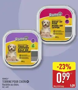ALDI Romeo Terrine pour chien offre