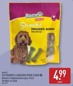 ALDI ROMÉO OS FOURRÉS À MÂCHER POUR CHIEN offre