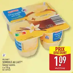 ALDI MILSANI SEMOULE AU LAIT offre