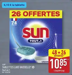 ALDI SUN TABLETTES LAVE-VAISSELLE offre