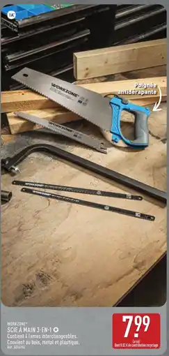 ALDI WORKZONE SCIE À MAIN 3-EN-1 offre