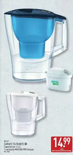 ALDI Brita carafe filtrante offre