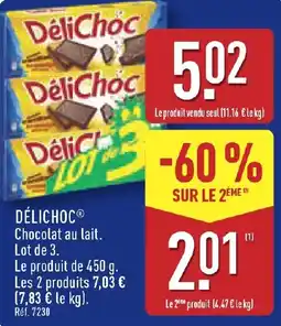 ALDI DéliChoc Chocolat au lait offre