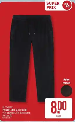 ALDI UP 2 FASHION® PANTALON EN VELOURS offre