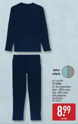 ALDI UP 2 FASHION PYJAMA offre