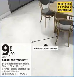 E.Leclerc Brico CARRELAGE "TECHNO" offre