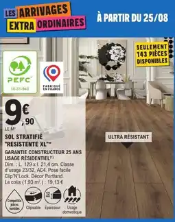 E.Leclerc Brico RESISTENTE XL SOL STRATIFIÉ offre