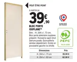 E.Leclerc Brico ISOPLANE Bloc porte offre