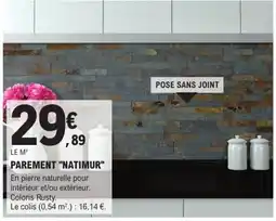E.Leclerc Brico NATIMUR Parement offre