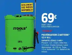E.Leclerc Brico i'TOOLS PULVÉRISATEUR À BATTERIE offre