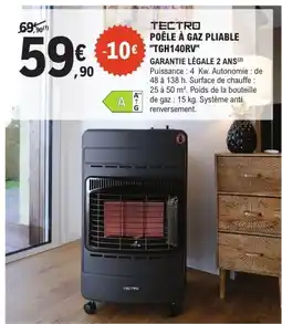 E.Leclerc Brico TECTRO POÊLE À GAZ PLIABLE offre