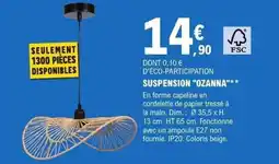 E.Leclerc Brico OZANNA Suspension offre