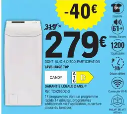 E.Leclerc CANDY LAVE-LINGE TOP offre