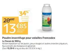 Jardiland Francodex Poudre insectifuge pour volailles offre